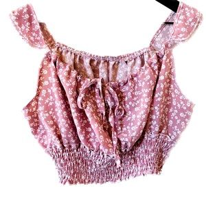 SHEIN floral set or two piece, top and bottom. Size L . Brand new